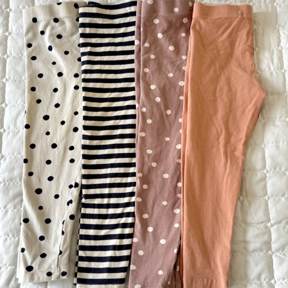 Set of 4 girls leggings by Next, size 4–5 years (110 cm)